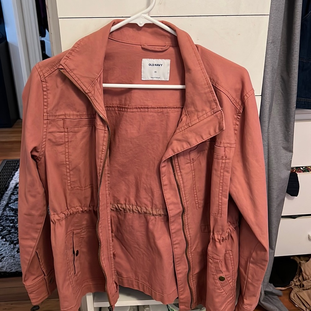Rose colored twill jacket
